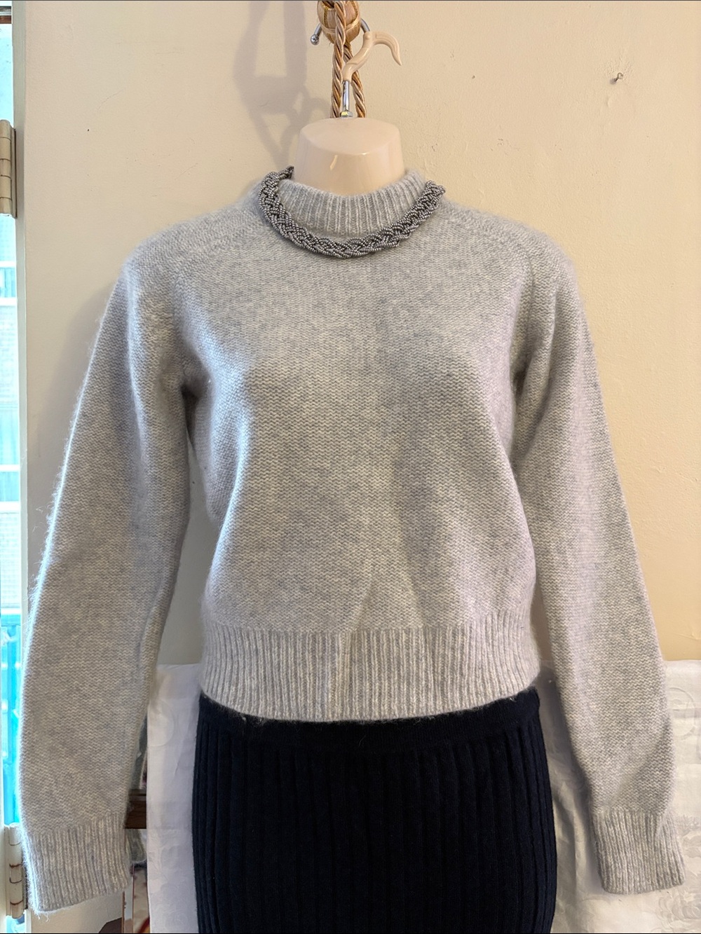 COS Light Gray Turtleneck Sweater. Cashmere